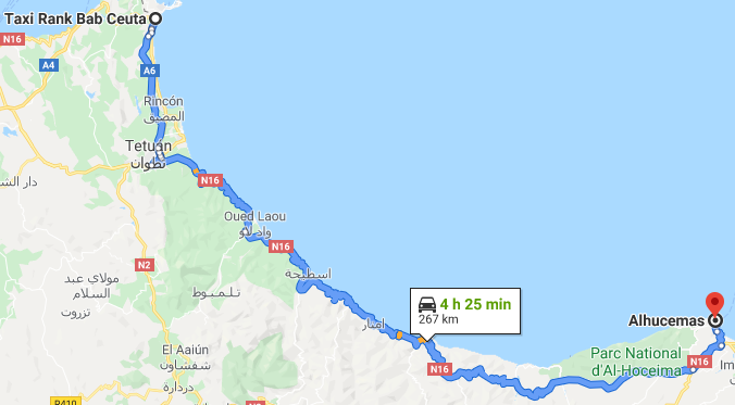 Traslado Ceuta a Alhucemas