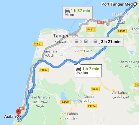 Traslado Puerto Tánger Med a Asilah