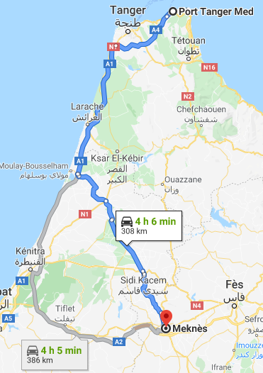 Traslado Puerto Tánger Med a Meknés