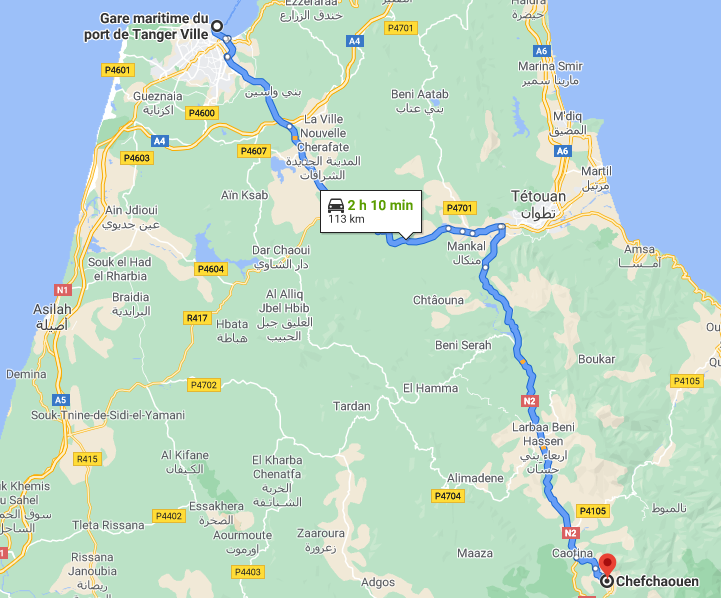 transfer puerto tanger ville a chefchaouen